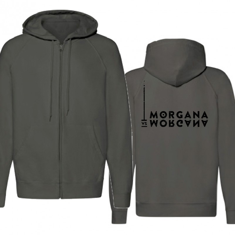 Sudadera cremallera "Logotipo" trasera