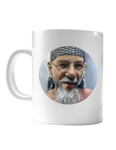Taza cerámica blanca "El Drogas"