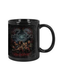 Taza cerámica negra "Llévame a tu tumba"