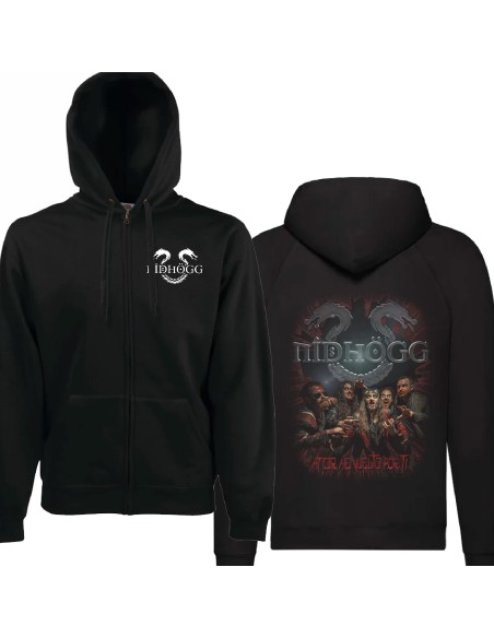 Sudadera cremallera "Logo" delantera + "Llévame a tu tumba" trasera