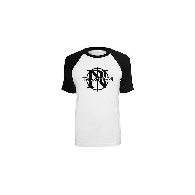 Camiseta ranglan manga negra "Logo"