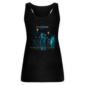 Camiseta negra tirantes chica “El espectador de tu vuelo”