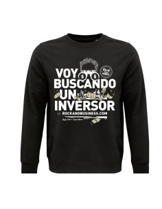 Sudadera de algodón orgánico "Voy buscando un inversor 1"