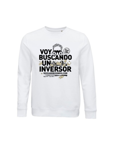 Sudadera de algodón orgánico "Voy buscando un inversor 1"