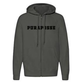 Sudadera cremallera gris chico "Logo"