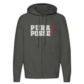 Sudadera cremallera gris chico "Sírvase"