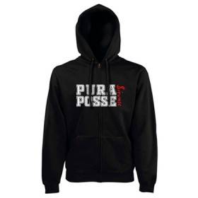 Sudadera cremallera negra chico "Sírvase"