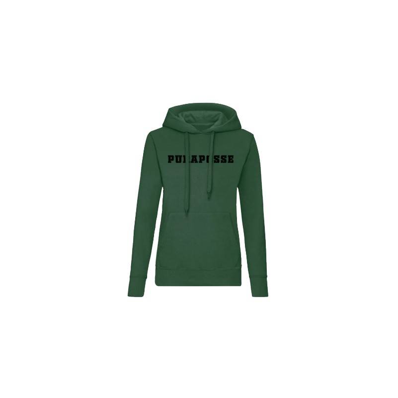 Sudadera chica verde oscuro "Logo"