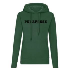Sudadera chica verde oscuro "Logo"