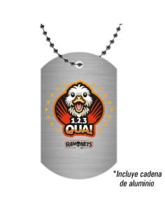 Colgante/Placa aluminio "1,2,3, Qua!"