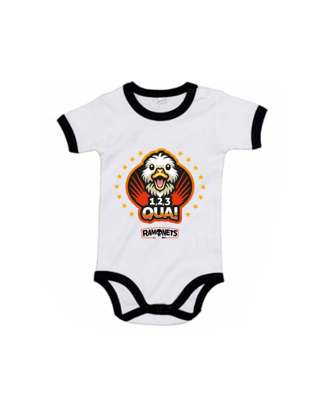 Body bebé con ribete "1,2,3, Qua!"
