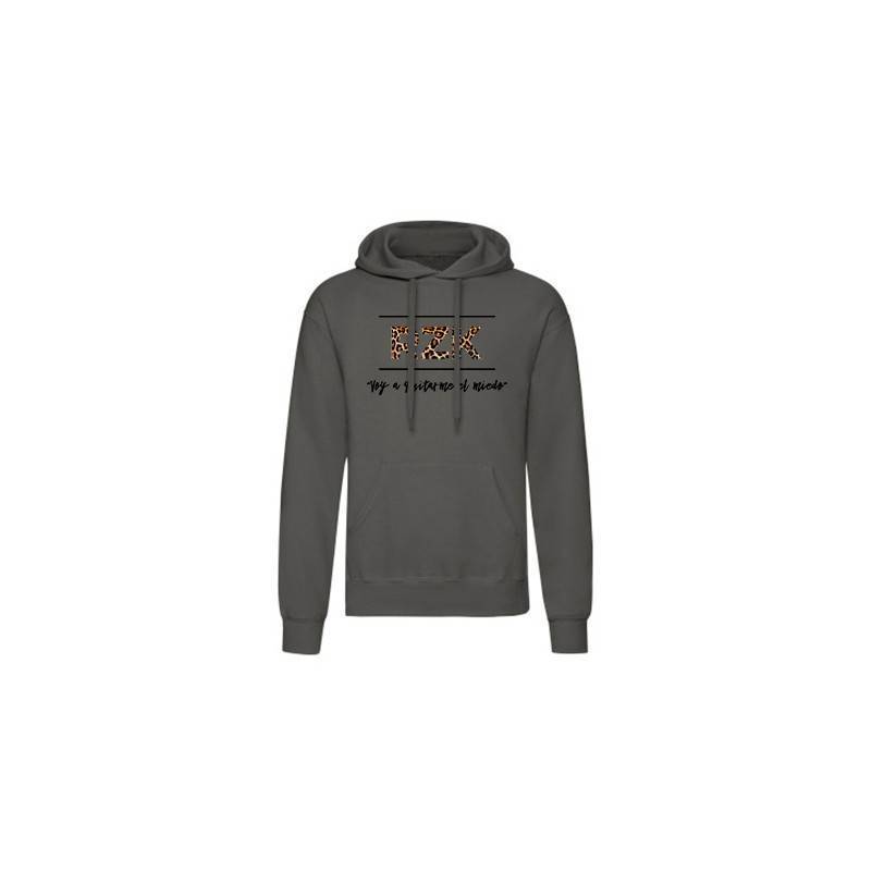 Sudadera gris chico "Voy a quitarme"