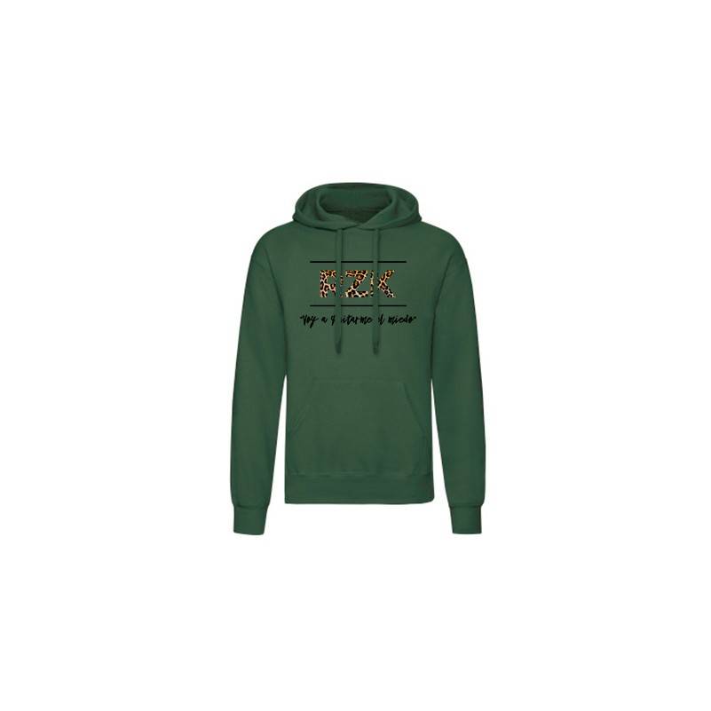 Sudadera verde oscuro chico "Voy a quitarme"