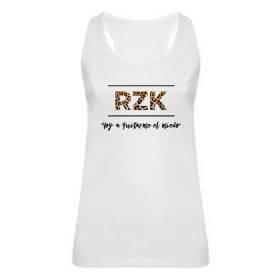 Camiseta blanca tirantes chica "Voy a quitarme"