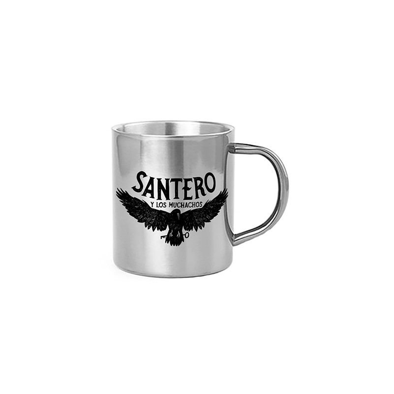 Taza metálica "Cuervo"