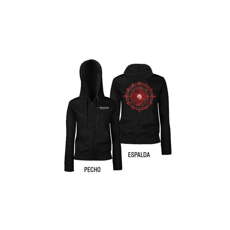 Sudadera con cremallera y trasera...