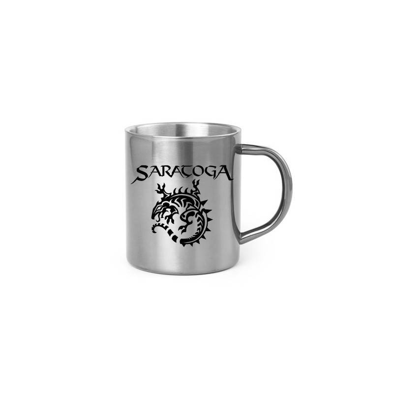 Taza metálica "Logo+Iguana"