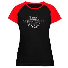 Camiseta ranglan mangas rojas "Logo Némesis"