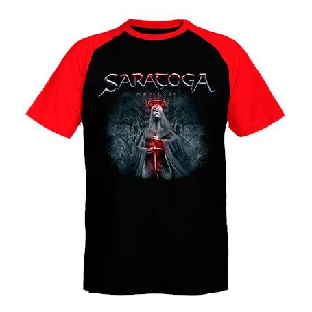 Camiseta ranglan mangas rojas "Portada Némesis"