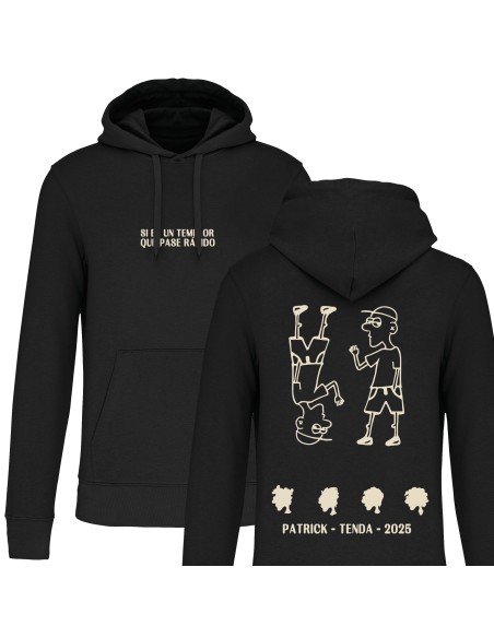 Sudadera "Si es un temblor" + "Patrick" trasera