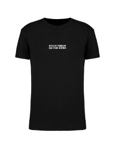 Camiseta negra "Si es un temblor" + "Patrick" trasera 2