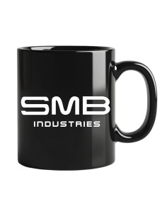 Taza cerámica negra "Industries"