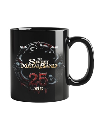 Taza cerámica negra "25 Años"