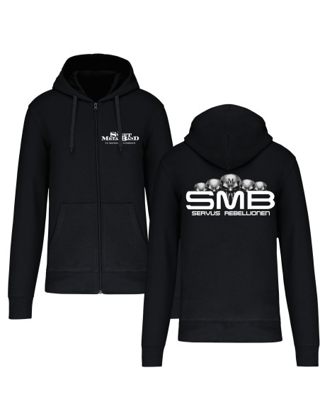 Sudadera cremallera “Logo TBC” + “Tu banda de combate” trasera