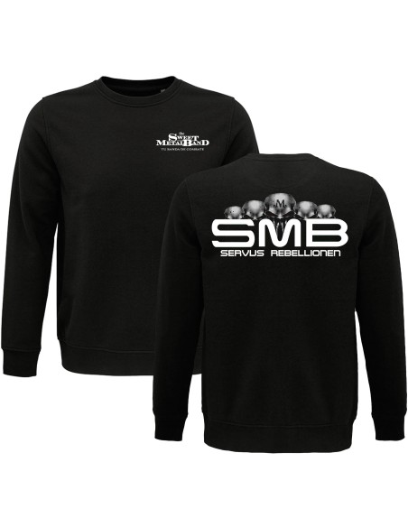 Sudadera sin capucha “Logo TBC” + “Tu banda de combate” trasera