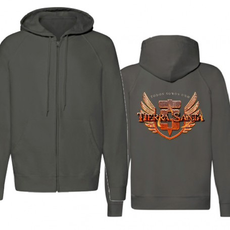 Sudadera con cremallera "Portada Todos Somos uno" trasera 2