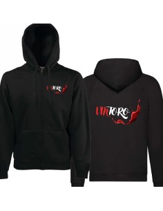 Sudadera cremallera con trasera “Vintoro Logo Rojo”