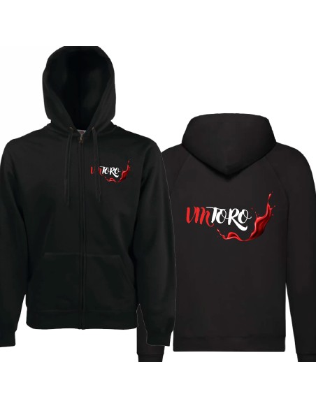 Sudadera cremallera con trasera “Vintoro Logo Rojo”