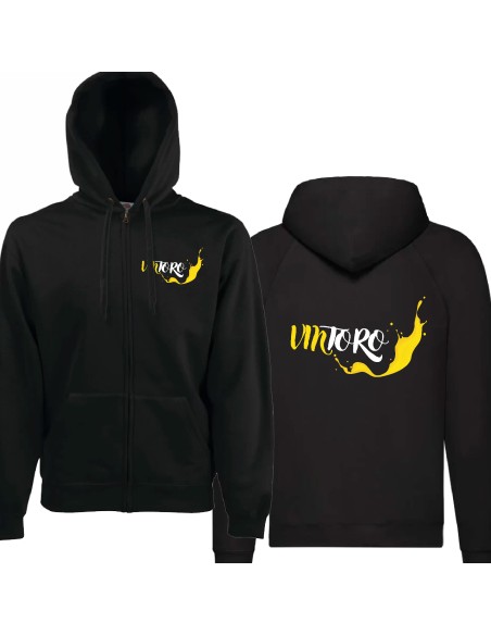 Sudadera cremallera con trasera “Vintoro Logo Amarillo”