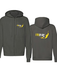 Sudadera cremallera con trasera “Vintoro Logo Amarillo”