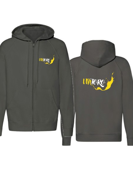 Sudadera cremallera con trasera “Vintoro Logo Amarillo”