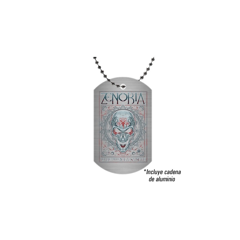 Colgante/Placa aluminio "Skull & Blood"