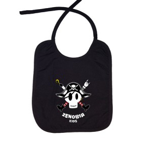Babero negro "Pirata Kids"