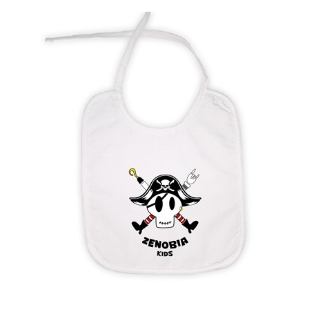 Babero blanco "Pirata Kids"