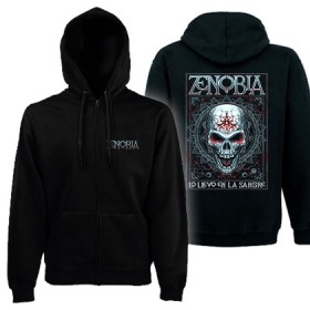 Sudadera cremallera con trasera "Skull & Blood"