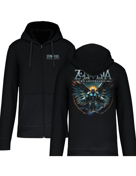 Sudadera con cremallera "Logo XX Aniversario" + "Ícaro" trasera
