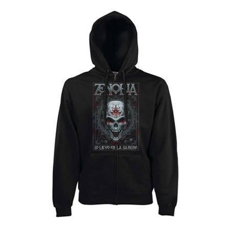Sudadera cremallera "Skull & Blood"