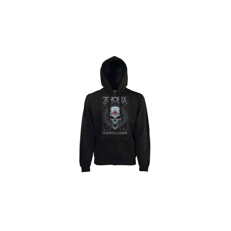Sudadera cremallera "Skull & Blood"