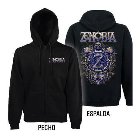 Sudadera cremallera con trasera "Cursed Bones"