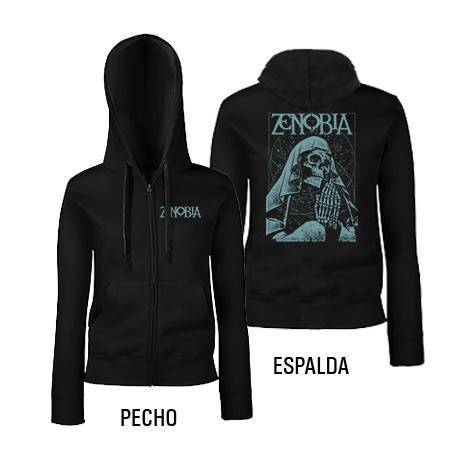 Sudadera cremallera con trasera "Santa Muerte"