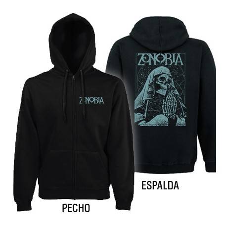 Sudadera cremallera con trasera "Santa Muerte" 2