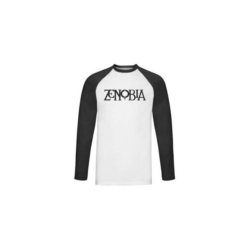 Camiseta ranglan manga larga negra...